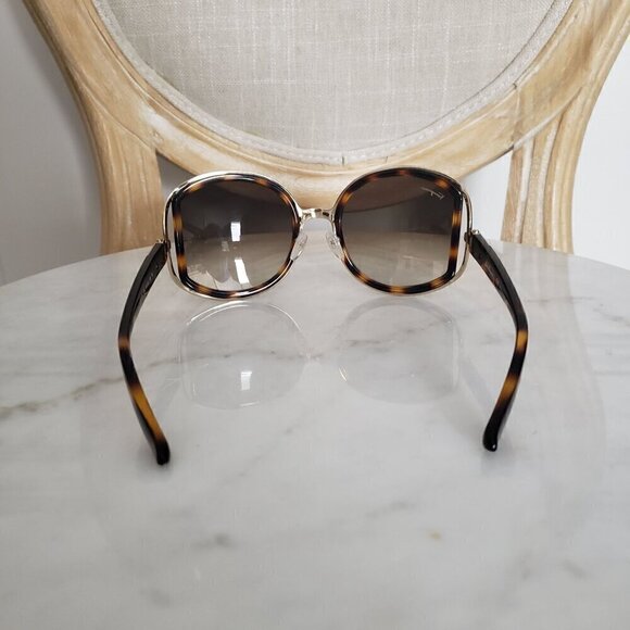 NIB Salvatore Ferragamo Oversize Tortoise Brown Side Cut Out 52mm Sunglasses main image 8